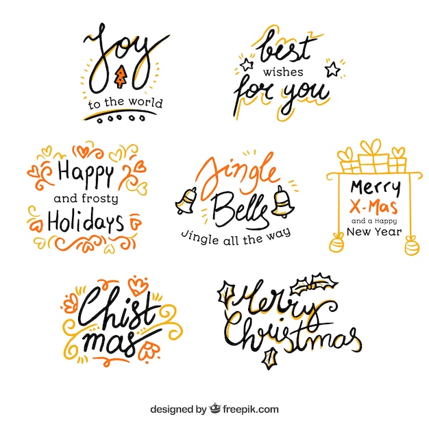 Pack of christmas decorative elements