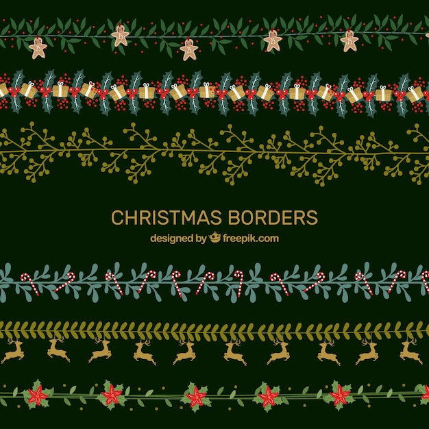 Pack of christmas decorative elements