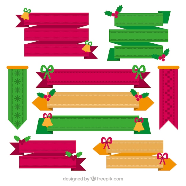 Pack of christmas decorative ribbons