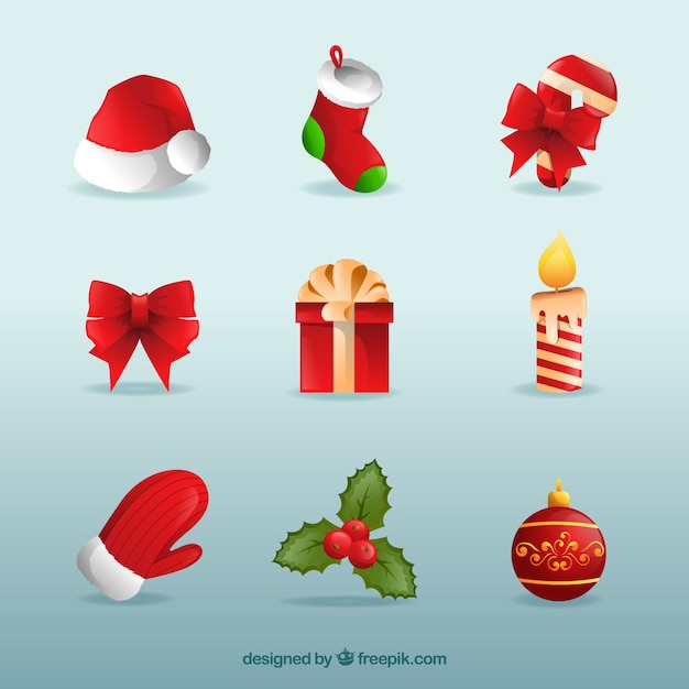 Pack of christmas objects