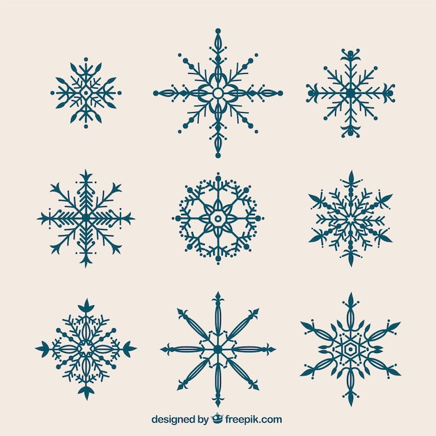 Pack of christmas snowflakes