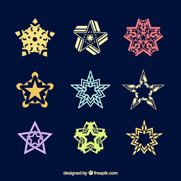 Pack of creative stars