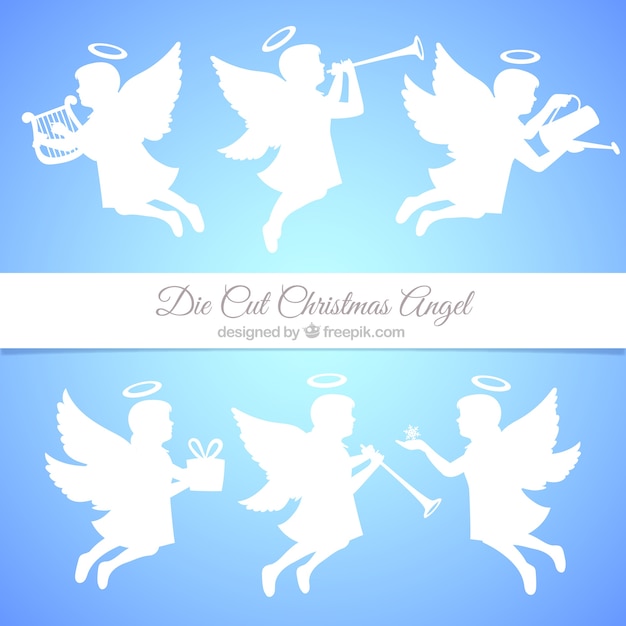 Free vector pack of cute cut out angels