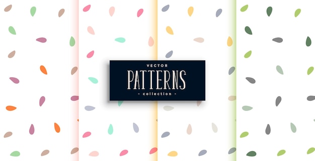 Free vector pack of cute and small colorful leaf texture backdrop for textile print