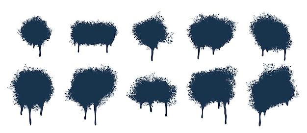 Pack of dark blue splatter texture background