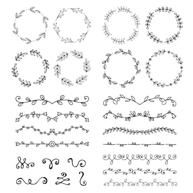 Pack of decorative ornamental elements