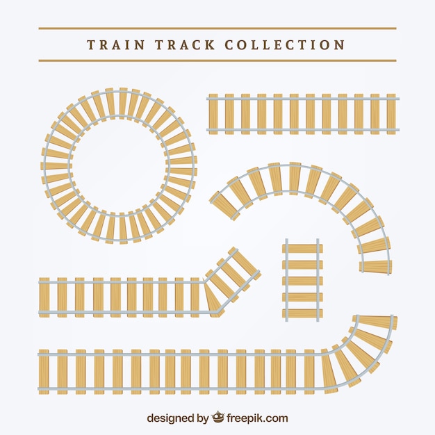 Free vector pack of decorative train tracks