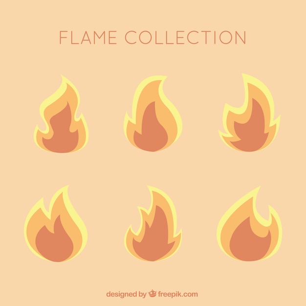 Pack of different flames