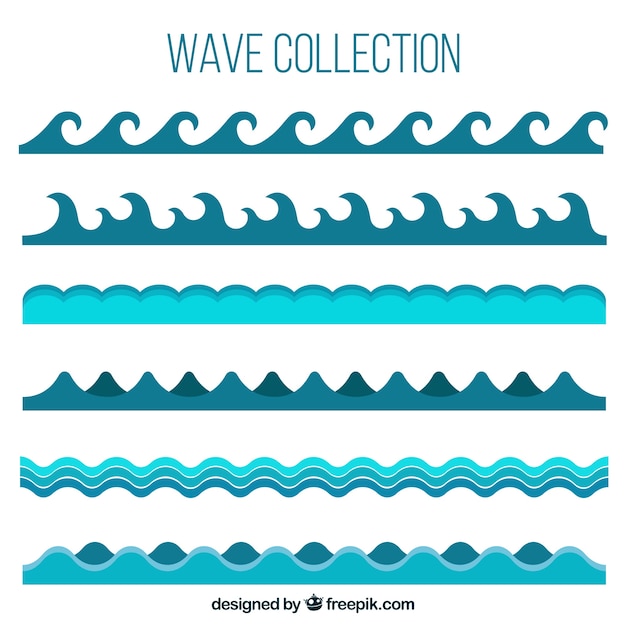 Pack of different waves