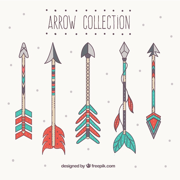 Free Vector pack of drawn ethnic arrows