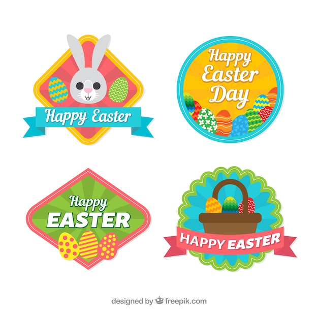 Pack of easter labels