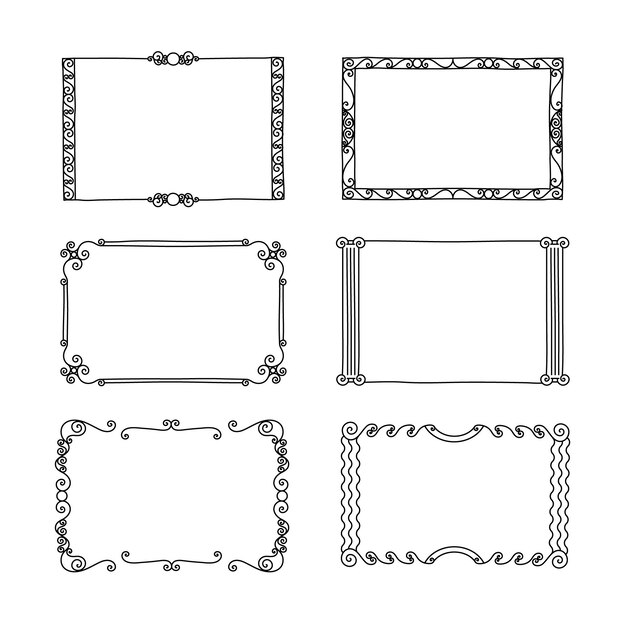 Pack of elegant ornamental frames