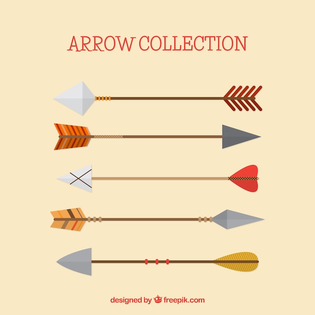 Free Vector pack of ethnic arrows in flat design