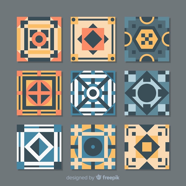 Free Vector pack of flat tiles