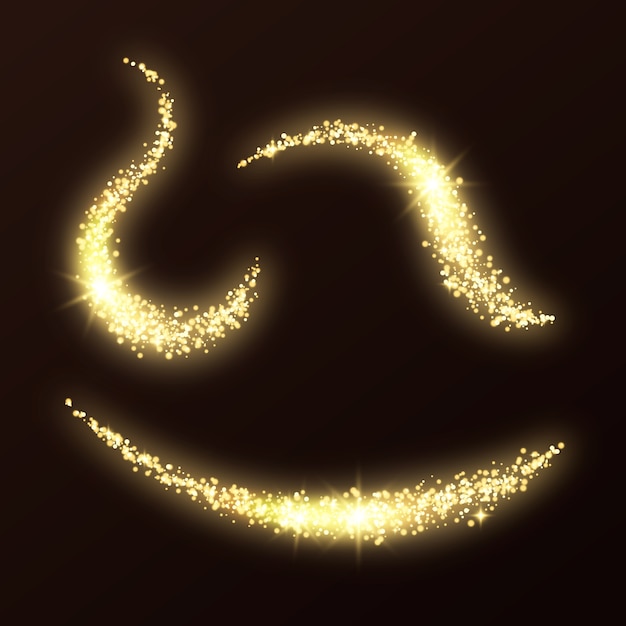 Free Vector pack of glitter waves