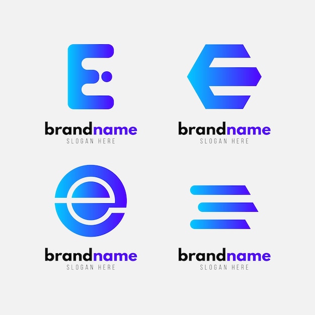 Pack of gradient o logo templates