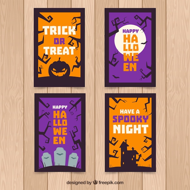 Pack of halloween cards