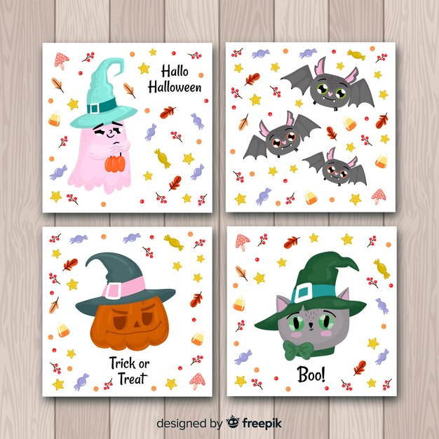 Pack of halloween cards