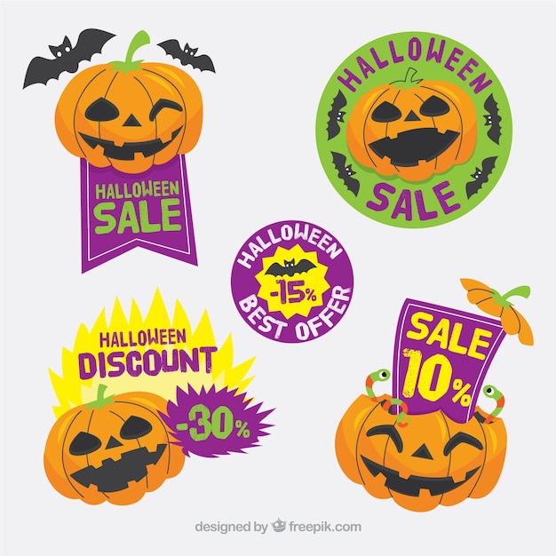 Pack of halloween sale stickers