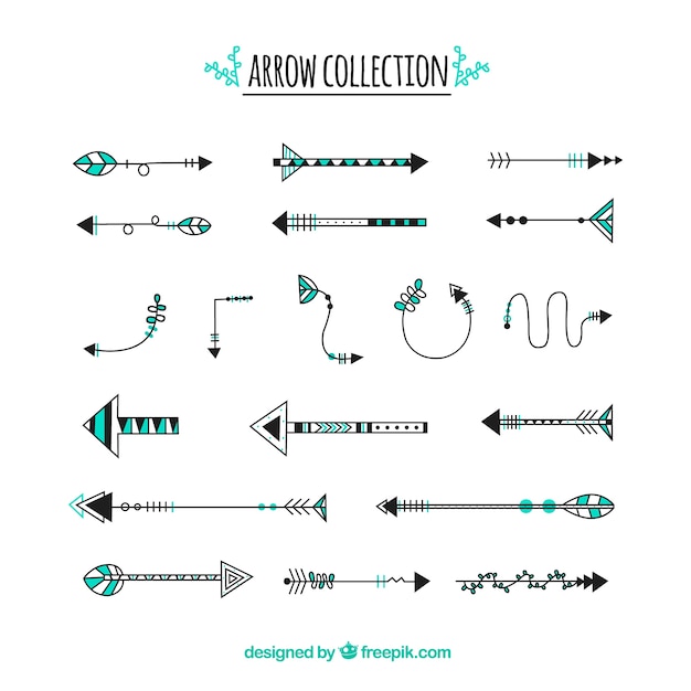 Free vector pack of hand-drawn arrows