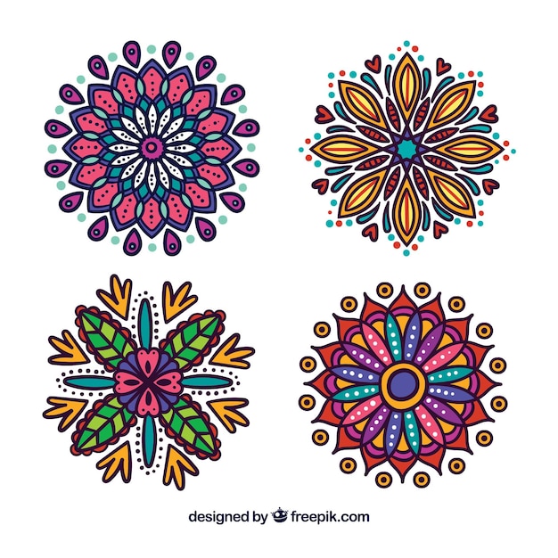 Pack of hand drawn mandalas