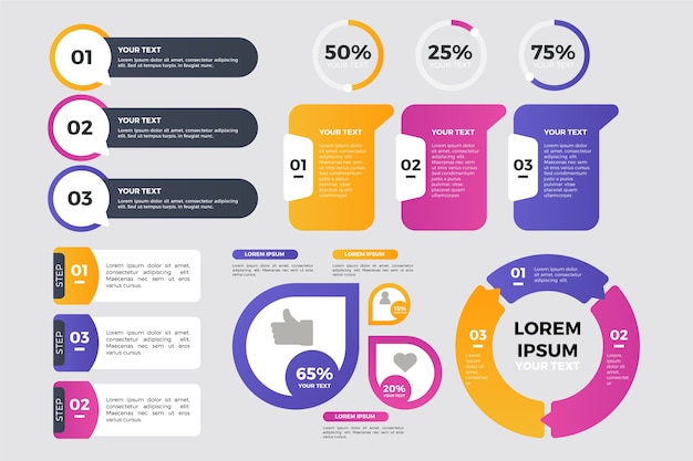 Pack of infographic elements