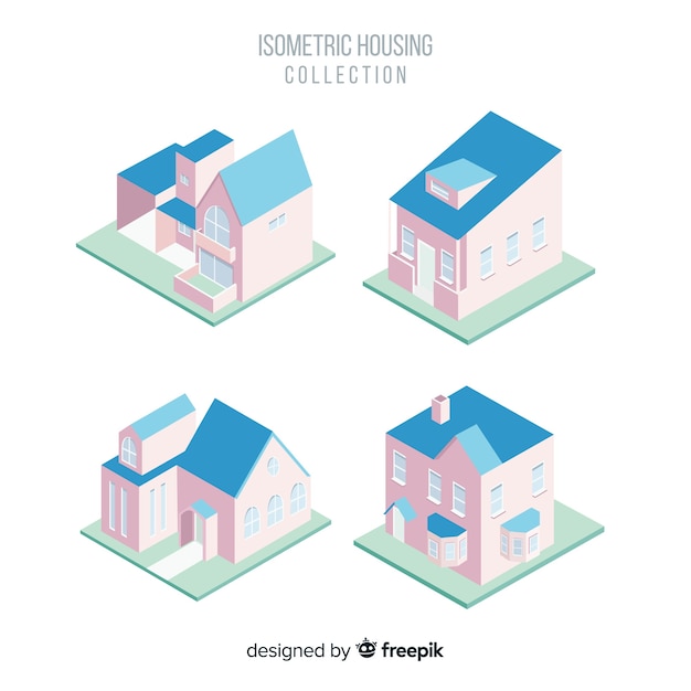 Pack of isometric houses