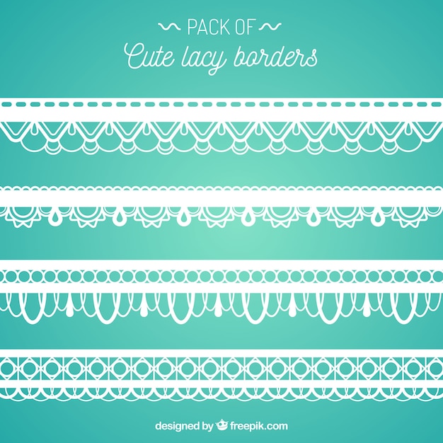 Free Vector pack of lace ornaments