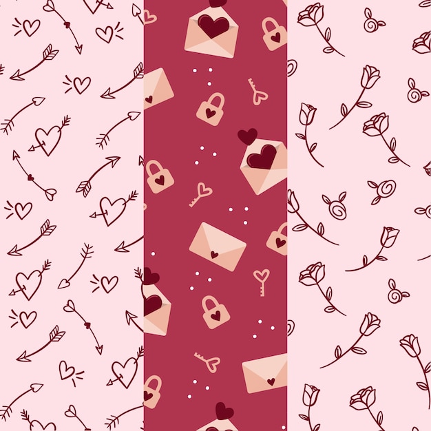 Pack of lovely valentine's day pattern