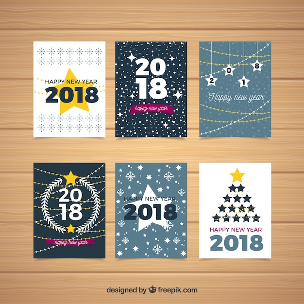 Pack of new year party cards