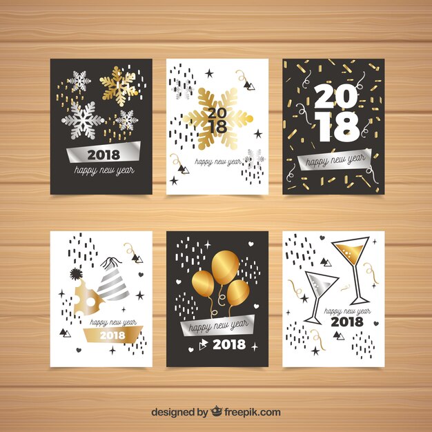 Pack of new year party cards