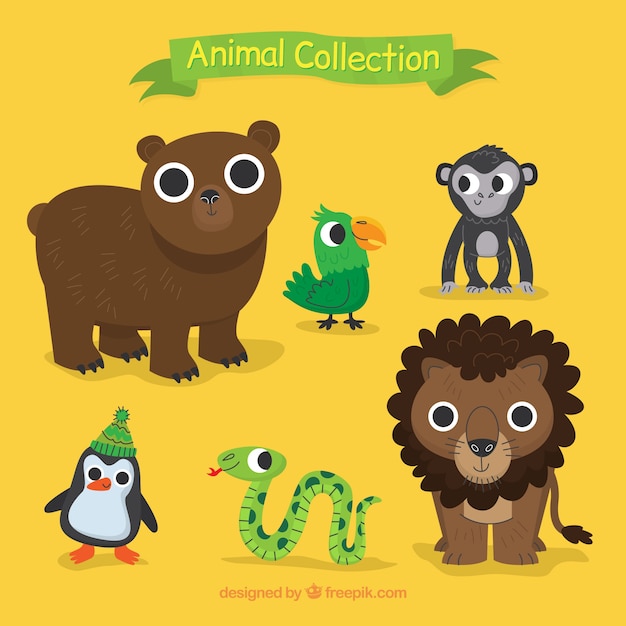 Free Vector pack of nice wild animals