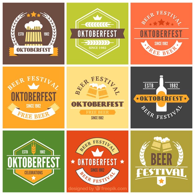 Pack of oktoberfest decorative badges 