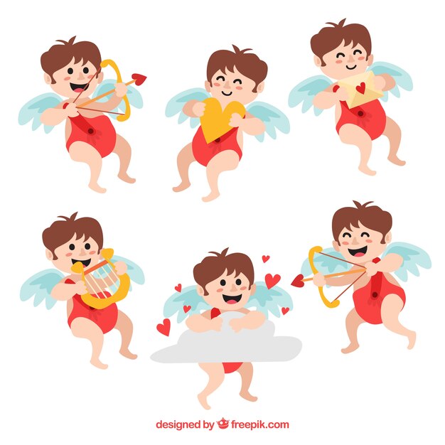 Pack of pretty cupid characters