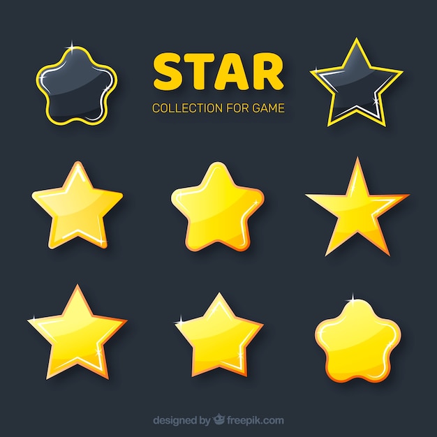 Pack of red and yellow stars