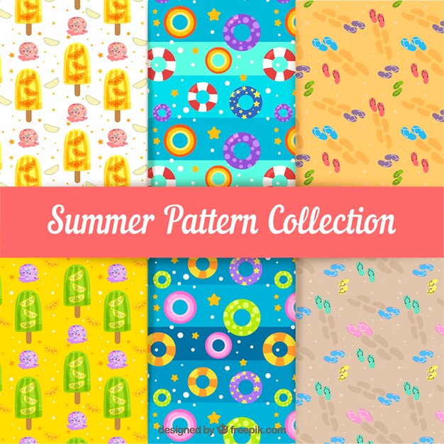 Pack of six summer patterns