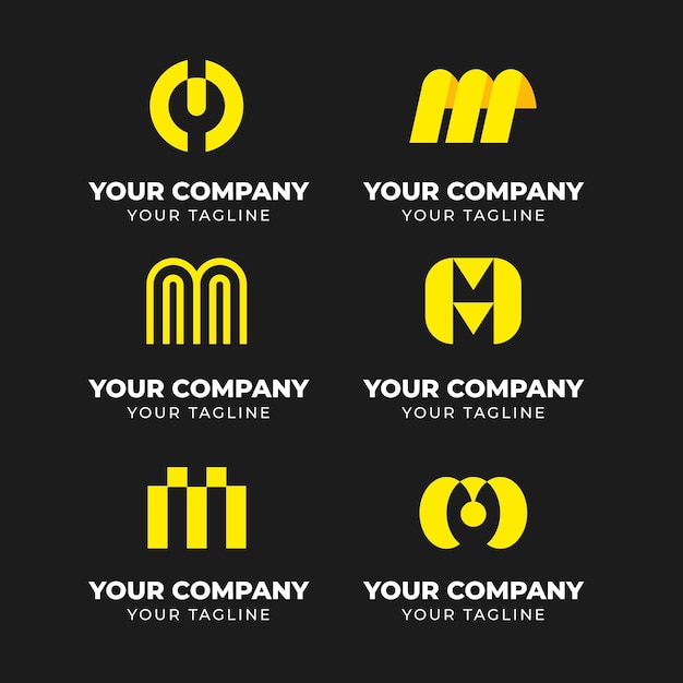 Free Vector pack of templates with m logos