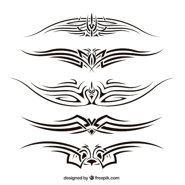 Pack of tribal tattoos