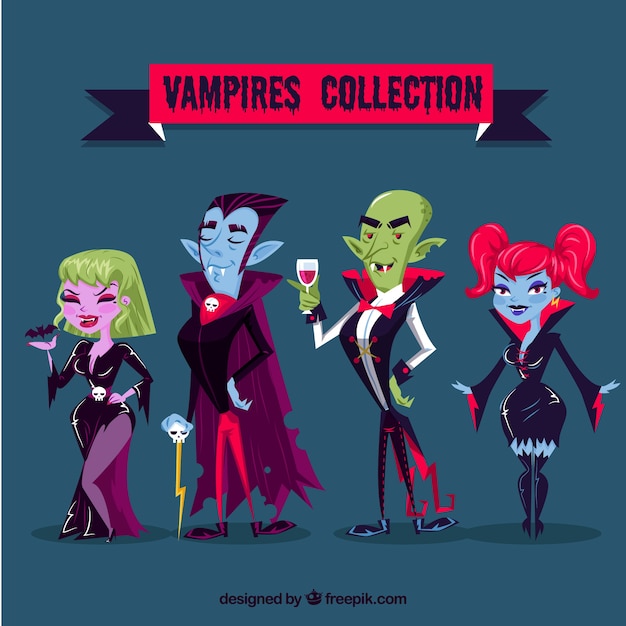 Free vector pack of vampire characters