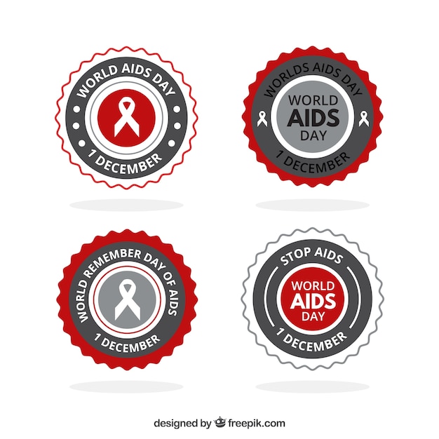 Free Vector pack of vintage aids stickers