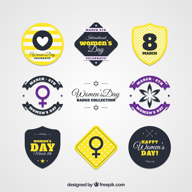 Pack of women's day stickers