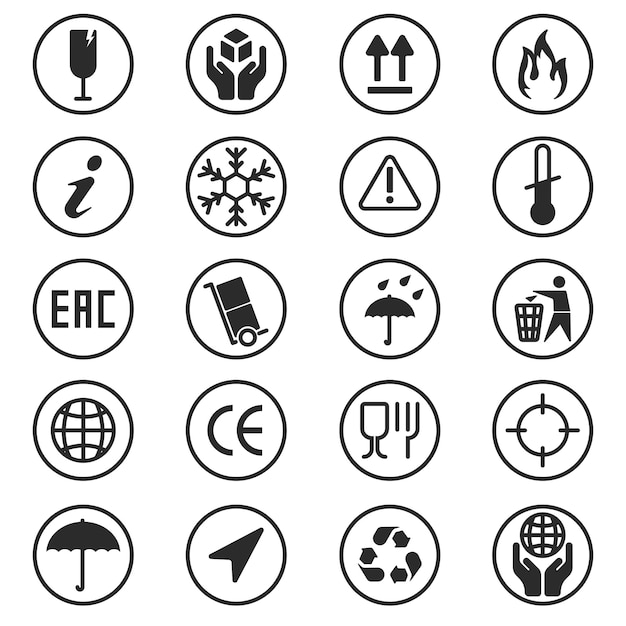 Free vector package box symbols set