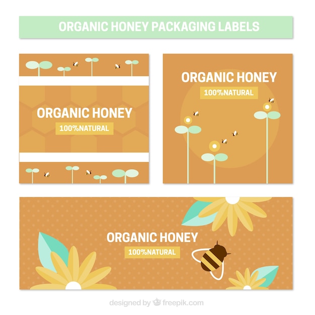 Free vector packaging for organic honey