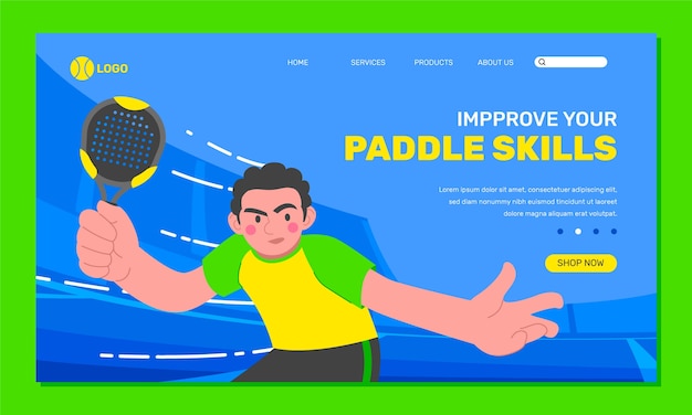 Free Vector paddle tennis template design