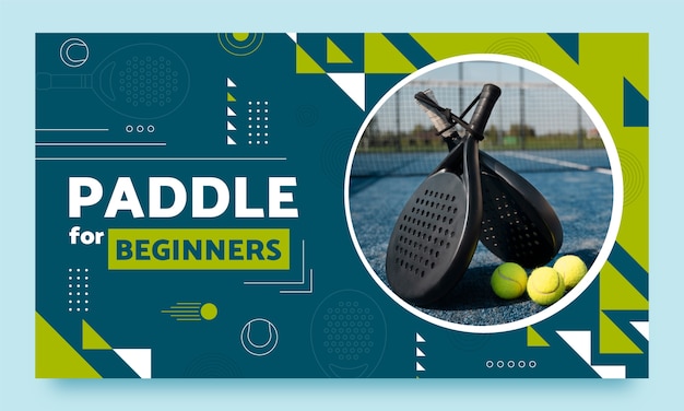 Free Vector paddle tennis template design