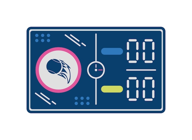 Free Vector padel tennis scoreboard