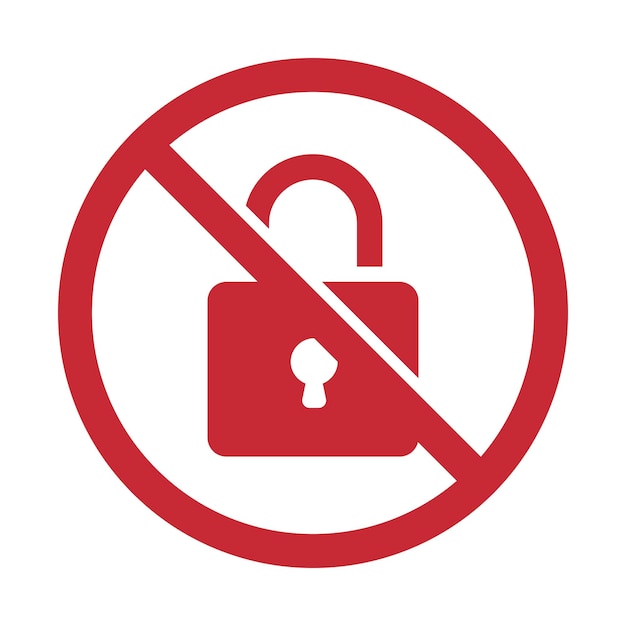 Free vector padlock no sign