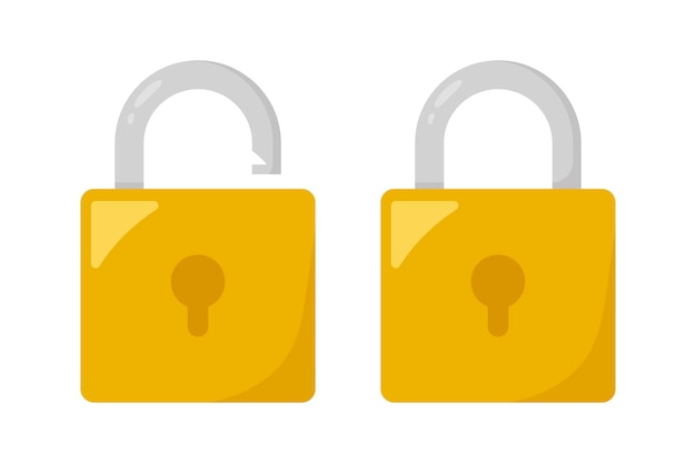 Free vector padlocks broken multiple colours set