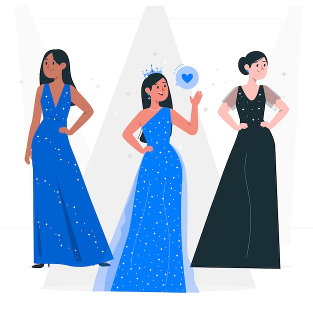 Free Vector pageant concept illustration