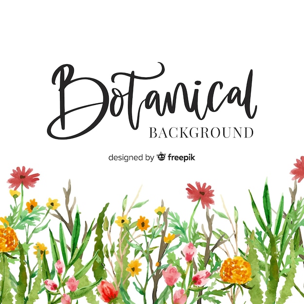 Free Vector paint botanical background